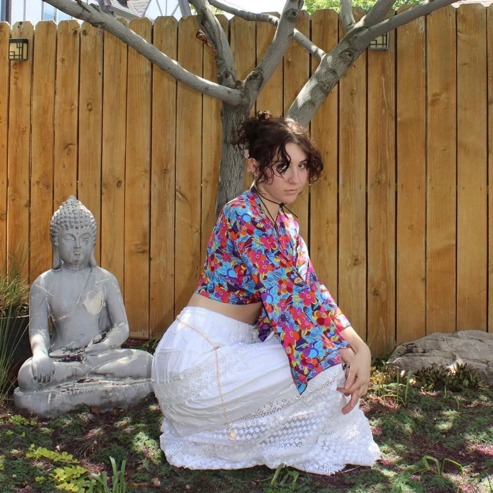 Cottagecore Long White Skirt - Picture 12 of 12